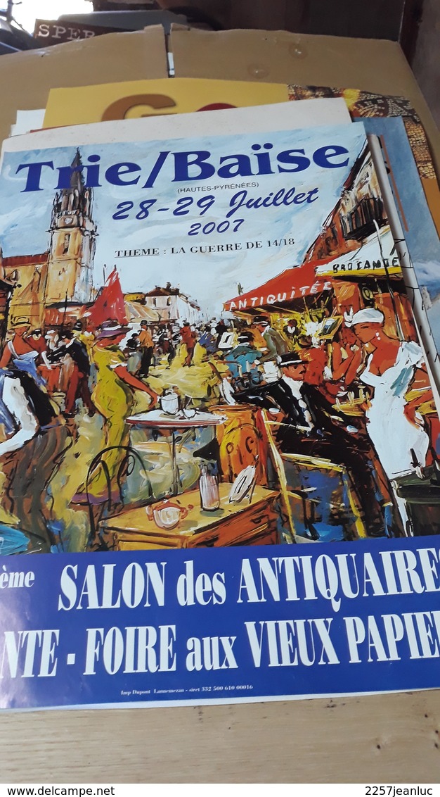 Affiche   Salon Des Antiquaires à Trie Sur Baise En  2007 Dp 65 . - Affiches