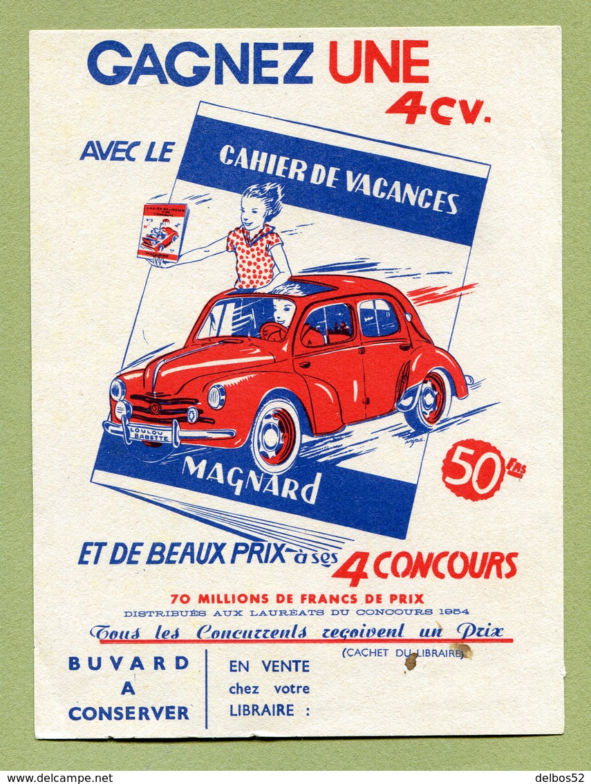 RENAULT 4 CV  ( BUVARD : MAGNARD ) - Automóviles