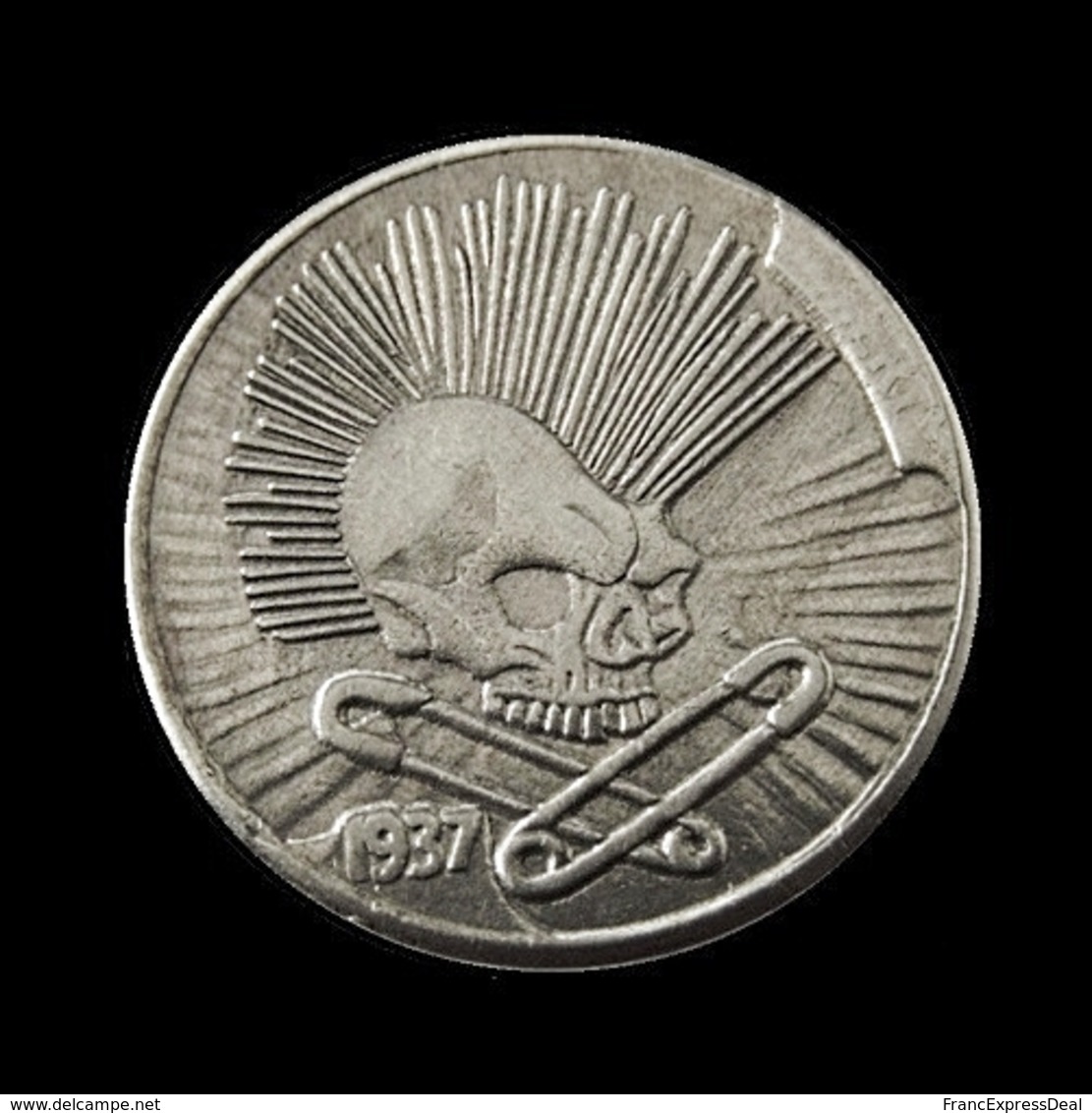 REPRODUCTION Hobo - Nickel Five Cents Buffalo 1937 D ( Ref 2 ) - Autres & Non Classés