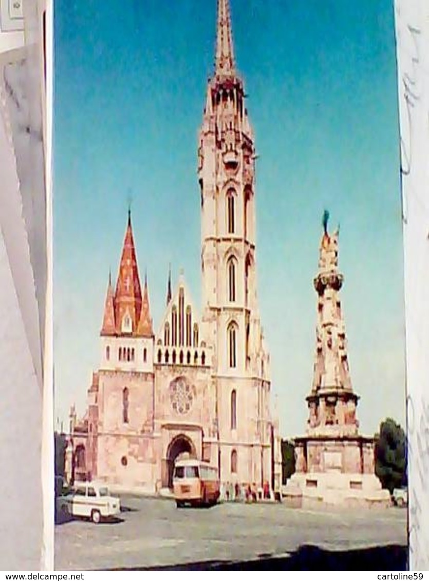 UNGHERIA Hungary BUDAPEST MATTHIAS CHURCH  AUTOBUS  AUTO CAR    VB1968 HB8423 - Ungheria