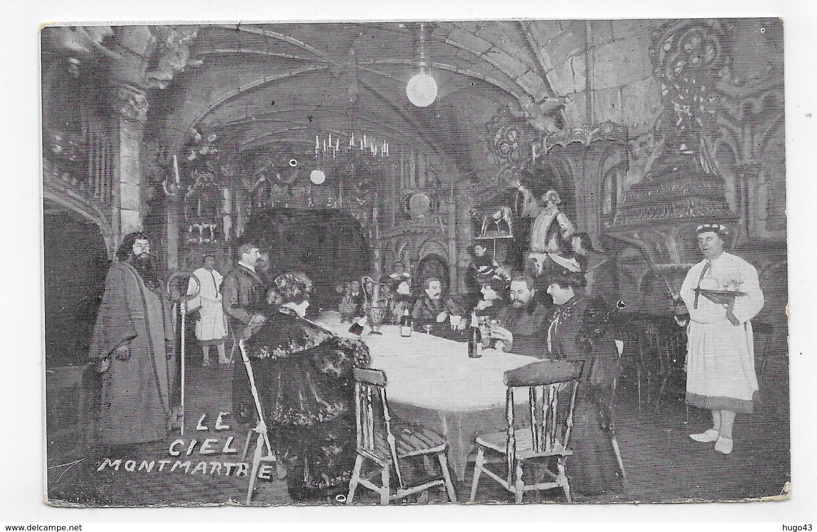 (RECTO / VERSO) PARIS - CABARET  LE CIEL MONTMARTRE - CPA NON VOYAGEE - Cabarets