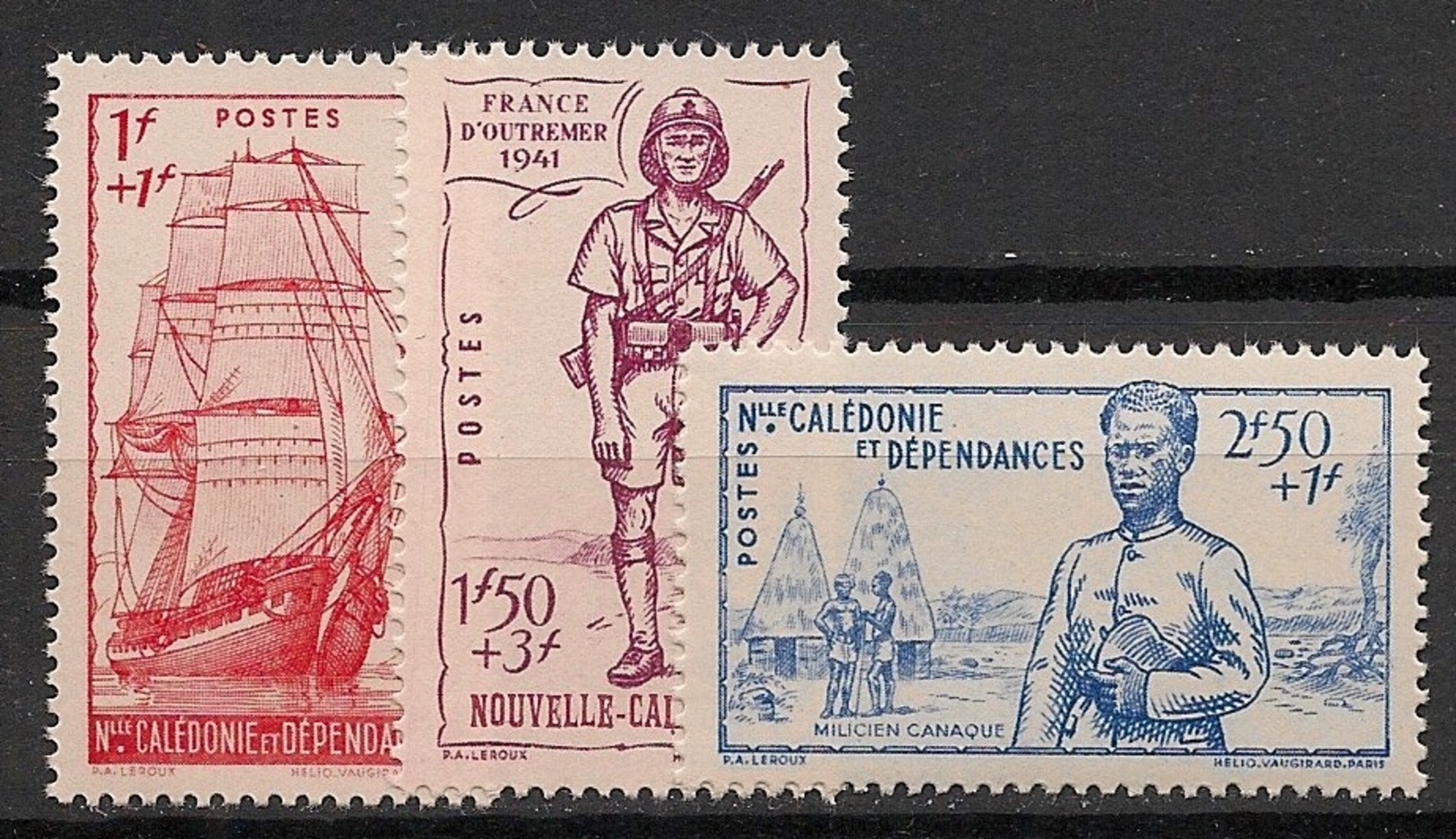 Nouvelle Calédonie - 1941 - N°Yv. 190 à 192 - Défense De L'empire - Neuf Luxe ** / MNH / Postfrisch - Unused Stamps