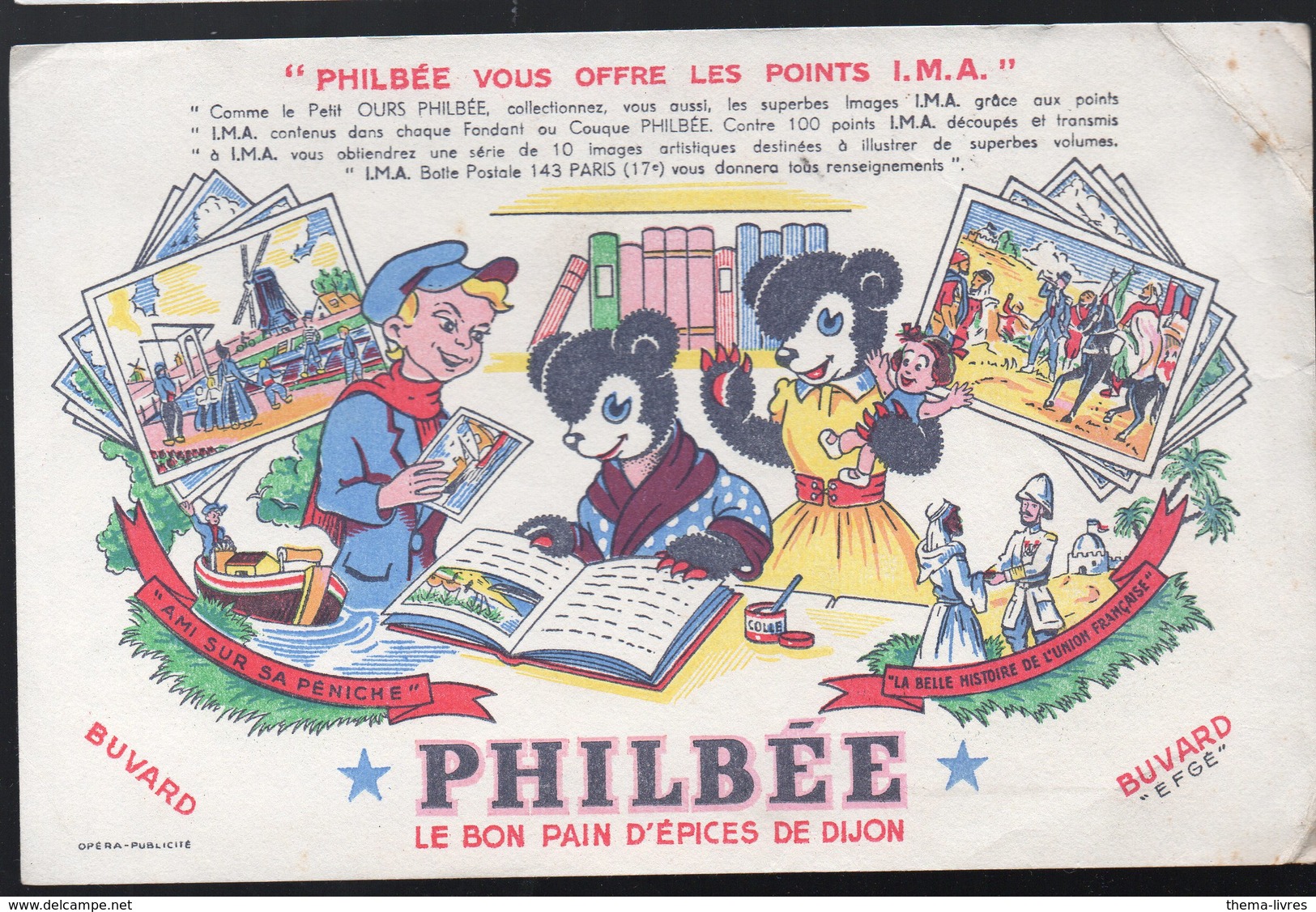 Dijon (21 Côte D'or)  Buvard Pain D'épice PHILBEE  (PPP10279) - Pain D'épices