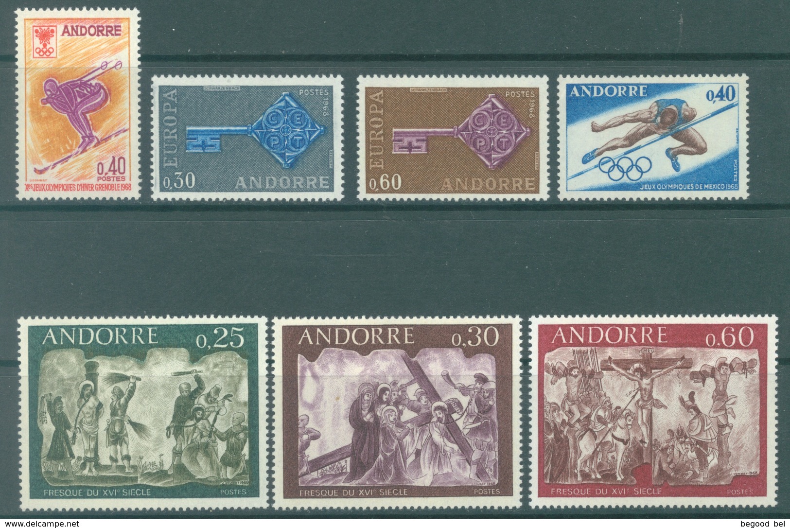 ANDORRE - MNH/** - 1968 - YEAR COMPLETE - Yv 187-193 -  Lot 19107 - Années Complètes
