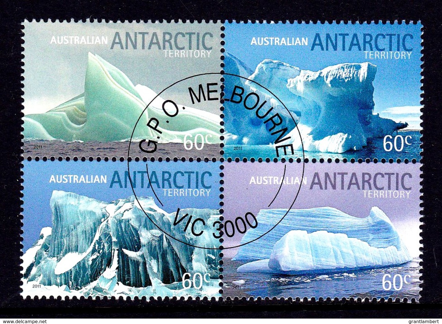 Australian Antarctic 2011 Landscapes - Icebergs Block Of 4 CTO - Used Stamps