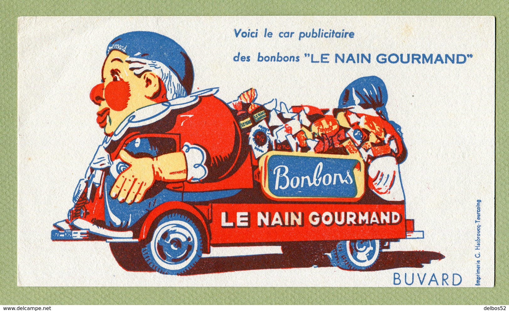 ESTAFETTE " RENAULT "  ( BUVARD : LE NAIN GOURMAND ) - Automobile