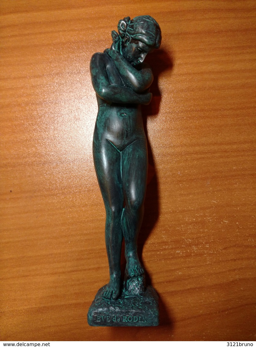 Sculpture Ancienne Magnifique Patinée  EVE De RODIN, Hauteur Environ:18 Cm ,cadeau Original De Valeur - Bronzes