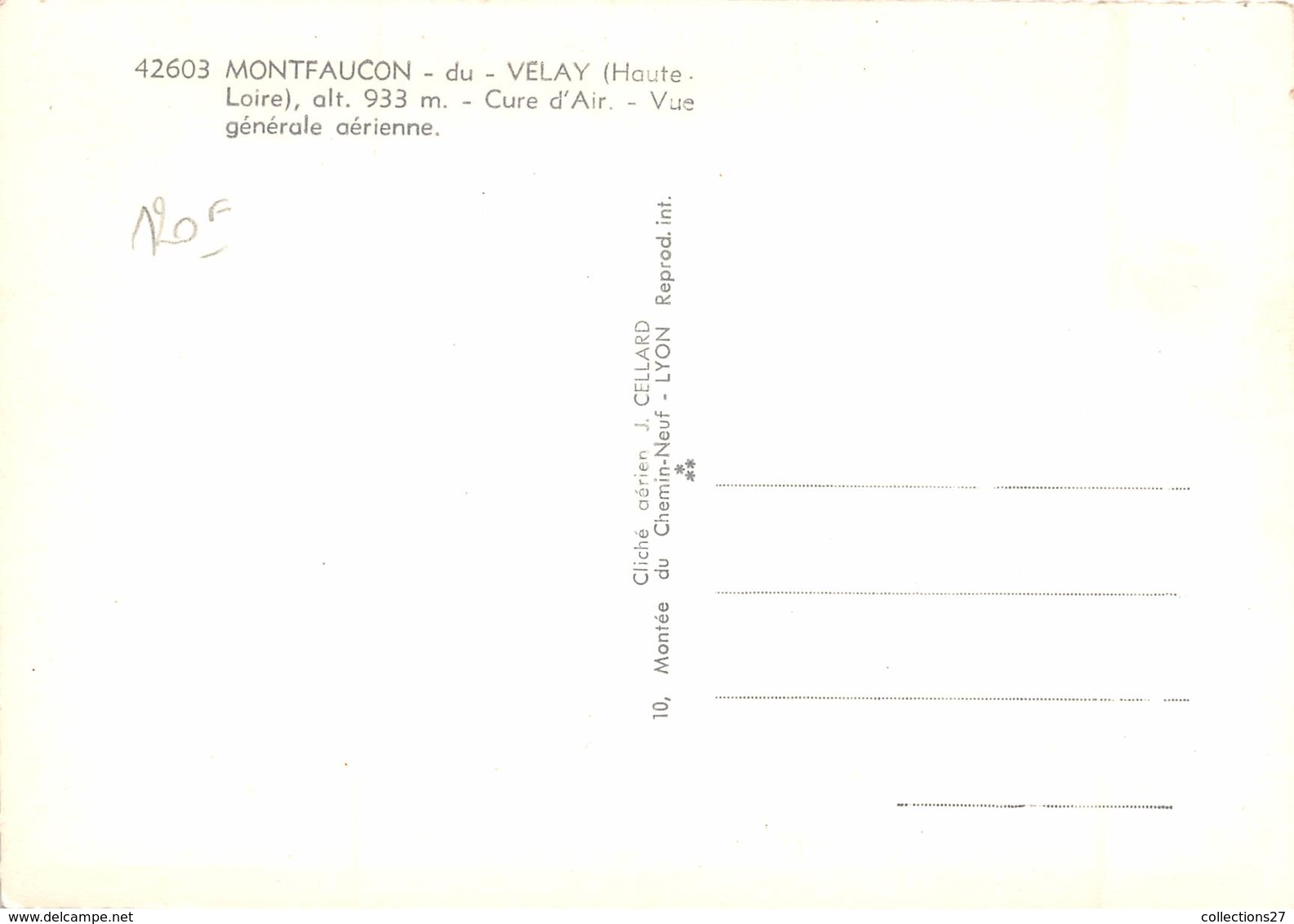 43-MONTFAUCON-DU-VELAY-VUE GENERALE AERIENNE - Montfaucon En Velay
