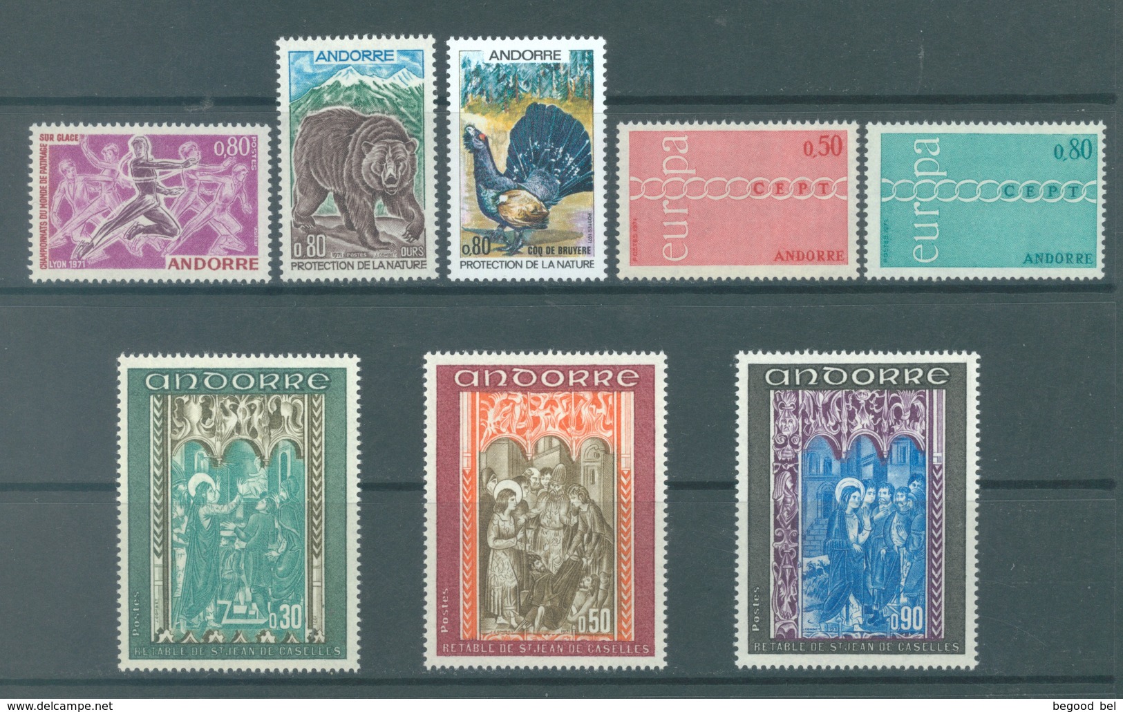 ANDORRE - MNH/** - 1971 - YEAR COMPLETE - Yv 209-216 -  Lot 19113 - Années Complètes