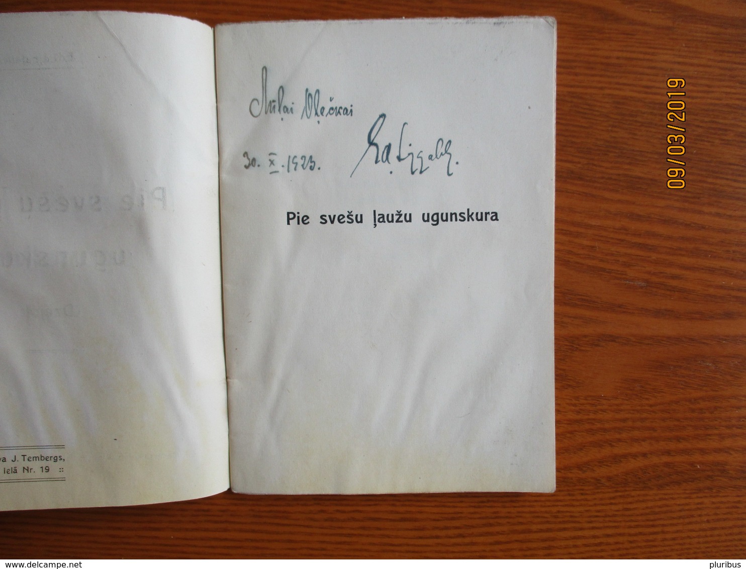 1923 LATVIA PIE SVESU LAUZU UGUNSKURA , EDUARDS LEJGALIETIS , SIGNED BY AUTHOR , DAUGAVA CESIS , 0 - Livres Anciens