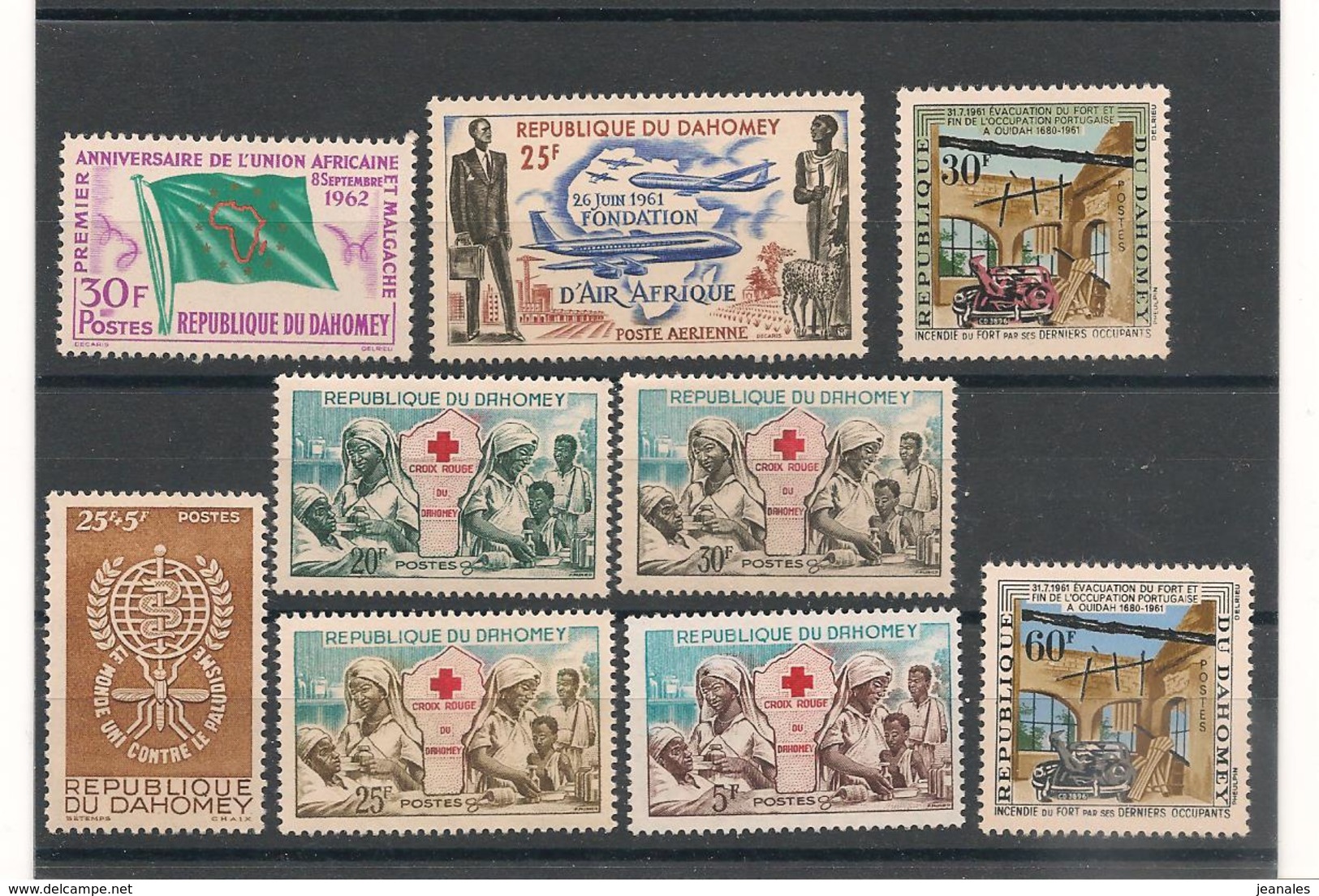 DAHOMEY  Années 1961/62  N°Y/T : 159/169**et 171/178** Et  P.A.N° Y/T: 20/21** - Bénin – Dahomey (1960-...)