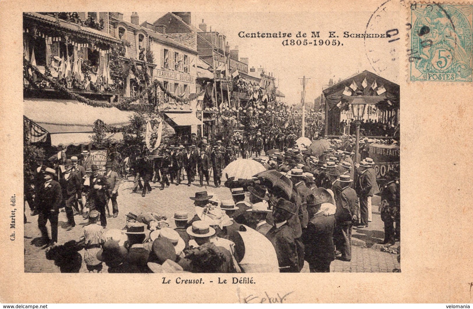 S1013  Cpa 71 Le Creusot - Centenaire De M E Schneider, Le Défilé - Le Creusot