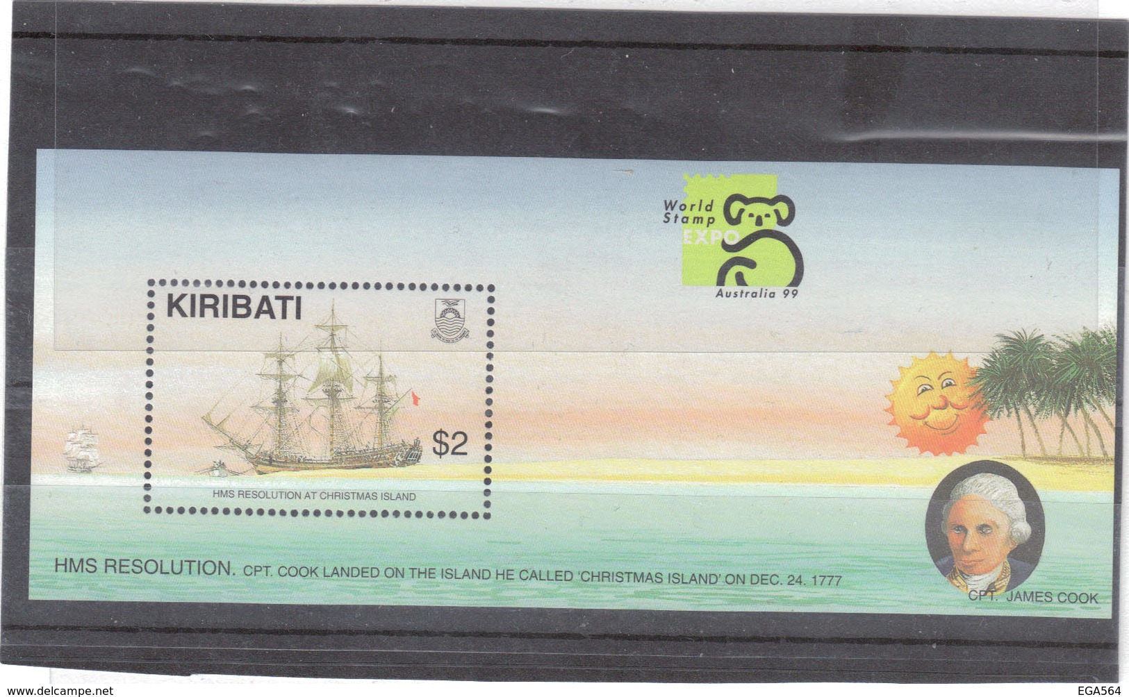 VV8 - KIRIBATI BF31** MNH De 1999 - Captain COOK Et RESOLUTION à Christmas Island Le 24 Décembre 1777 - - Kiribati (1979-...)