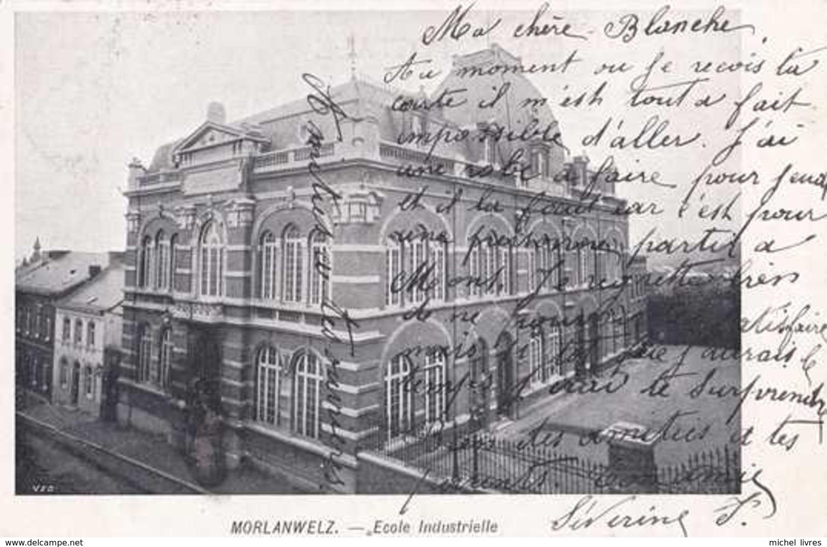 Morlanwelz - Ecole Industrielle - Circulé En 1903 - Dos Non Séparé - TBE - Morlanwelz