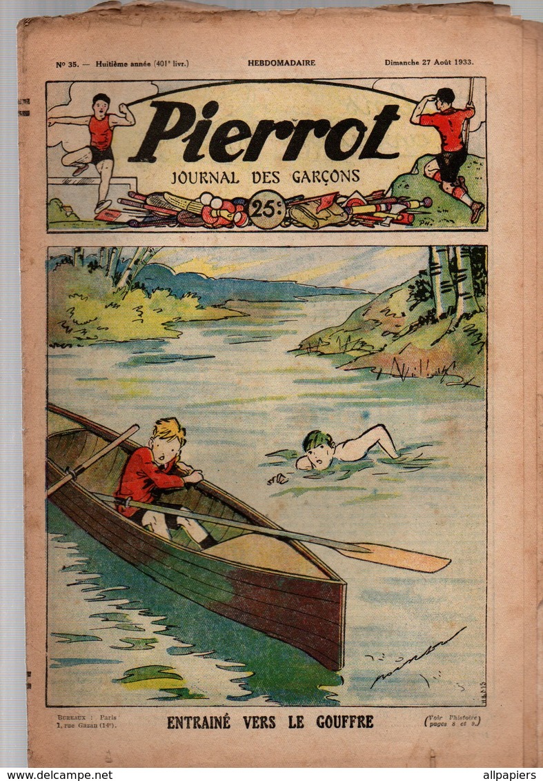 Pierrot N°35 Pirates De L'océan - Parlons D'aviation Les Raids Transatlantiques - Le Mystérieux Moulin à Café De 1933 - Pierrot