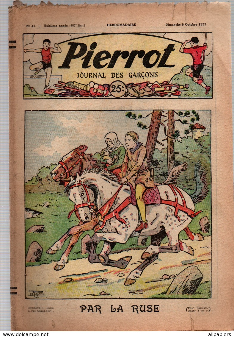 Pierrot N°41 Par La Ruse - Parlons D'aviation Les Raids Transatlantiques - Pitche Est Maladroit De 1933 - Pierrot