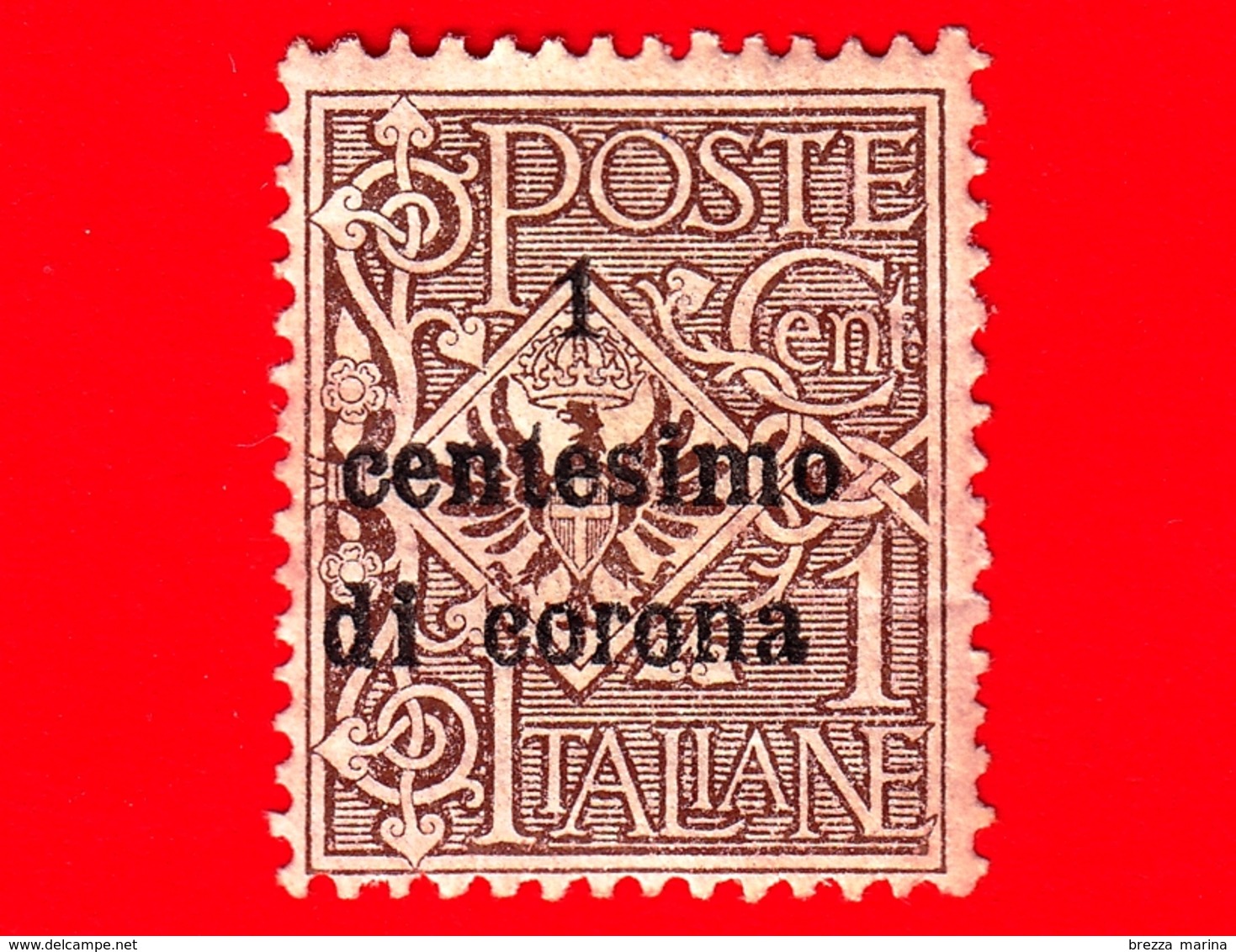 ITALIA - Nuovo - 1919 - Occupazioni - Emissioni Generali - Sovrastampati In Centesimi Di Corona - Aquila E Ornamenti - 1 - Sonstige & Ohne Zuordnung