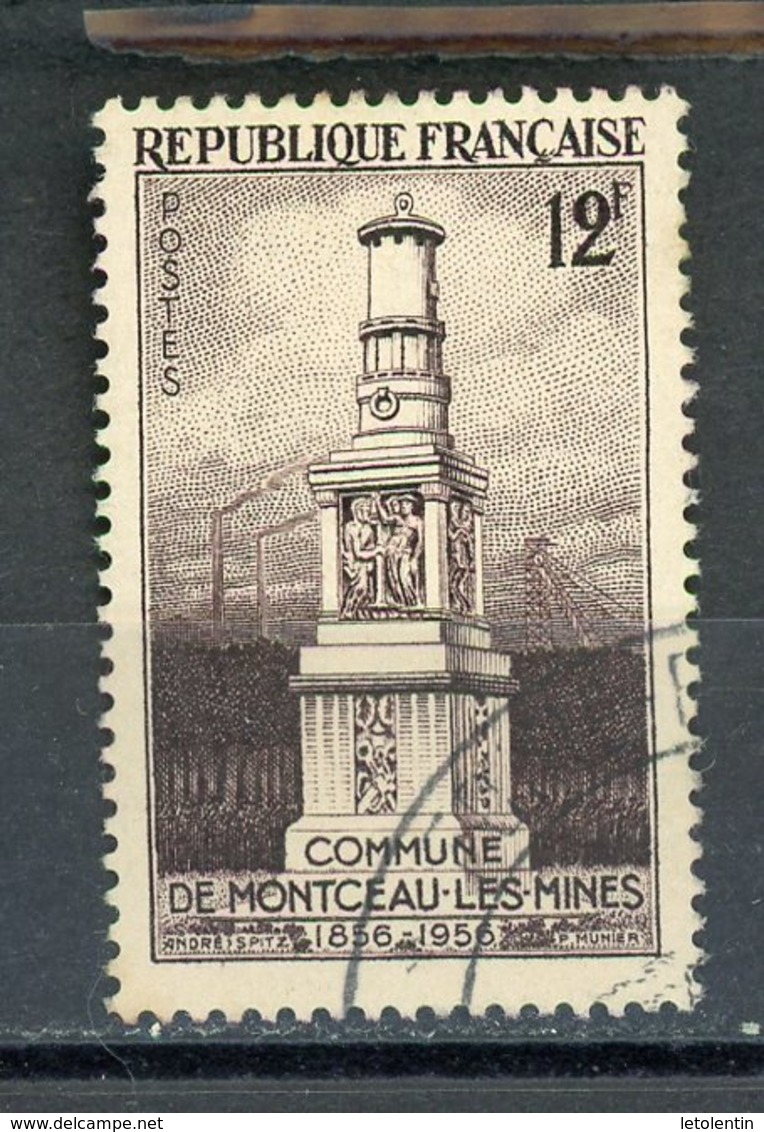 FRANCE - MONTCEAU LES MINES -  N° Yt 1065 OBLITÉRATION RONDE DE ? - Oblitérés