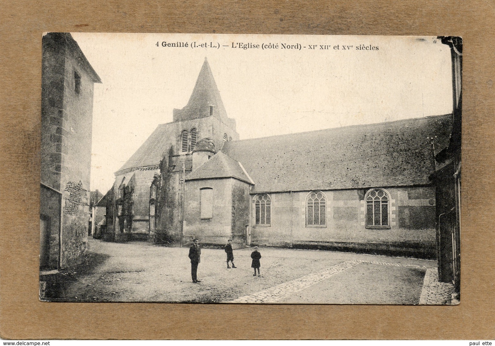 CPA - GENILLé (37) - Aspect Du Quartier De L'Eglise En 1948 - Genillé