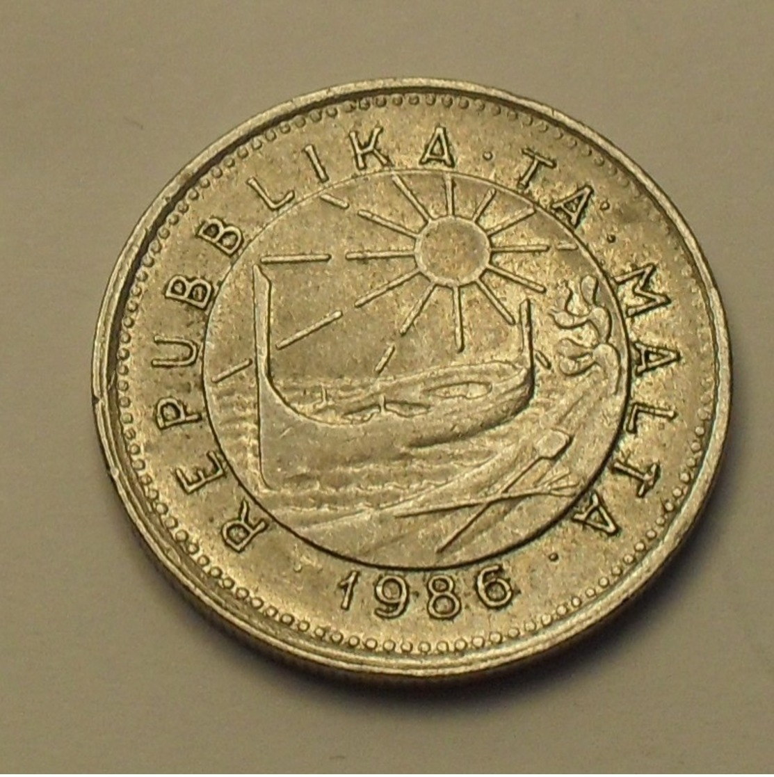 1986 - Malte - Malta - 5 CENTS - KM 77 - Malte