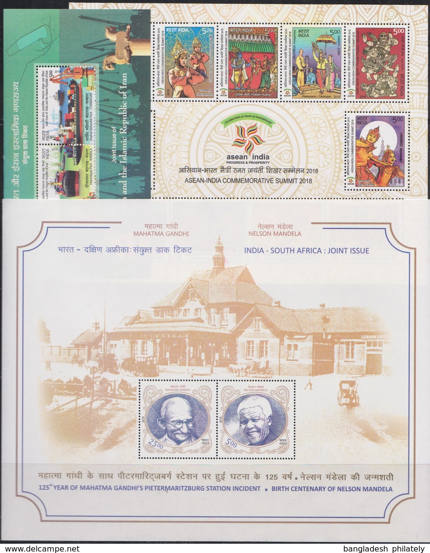 India 2018 REGULAR Complete Collection 117 Commemorative + 23 Miniature Sheet MS Year Pack MNH - Años Completos