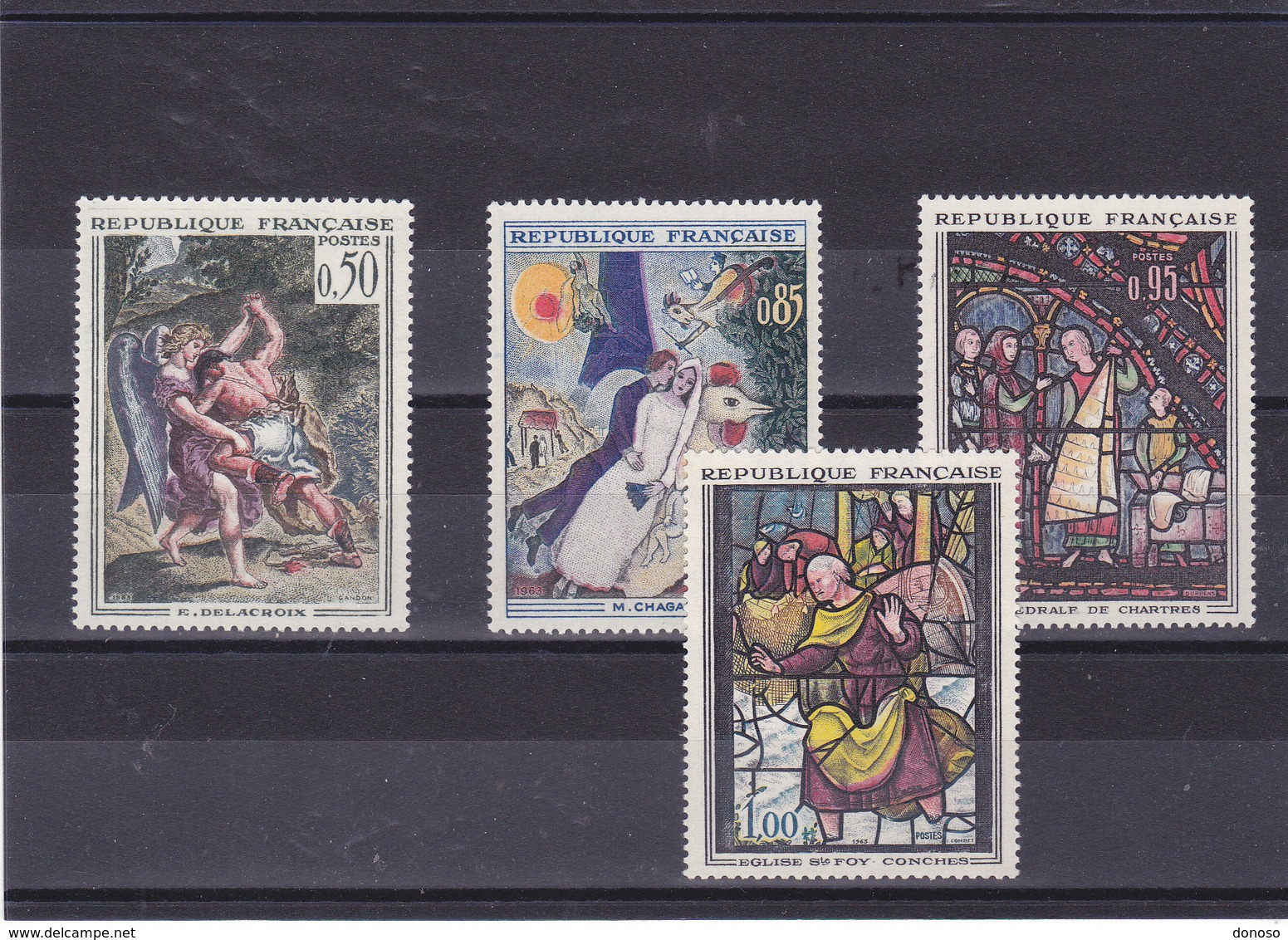 FRANCE 1963 PEINTURES Yvert 1376-1377 + 1398-1399 NEUF** MNH Cote : 9,30 Euros - Neufs