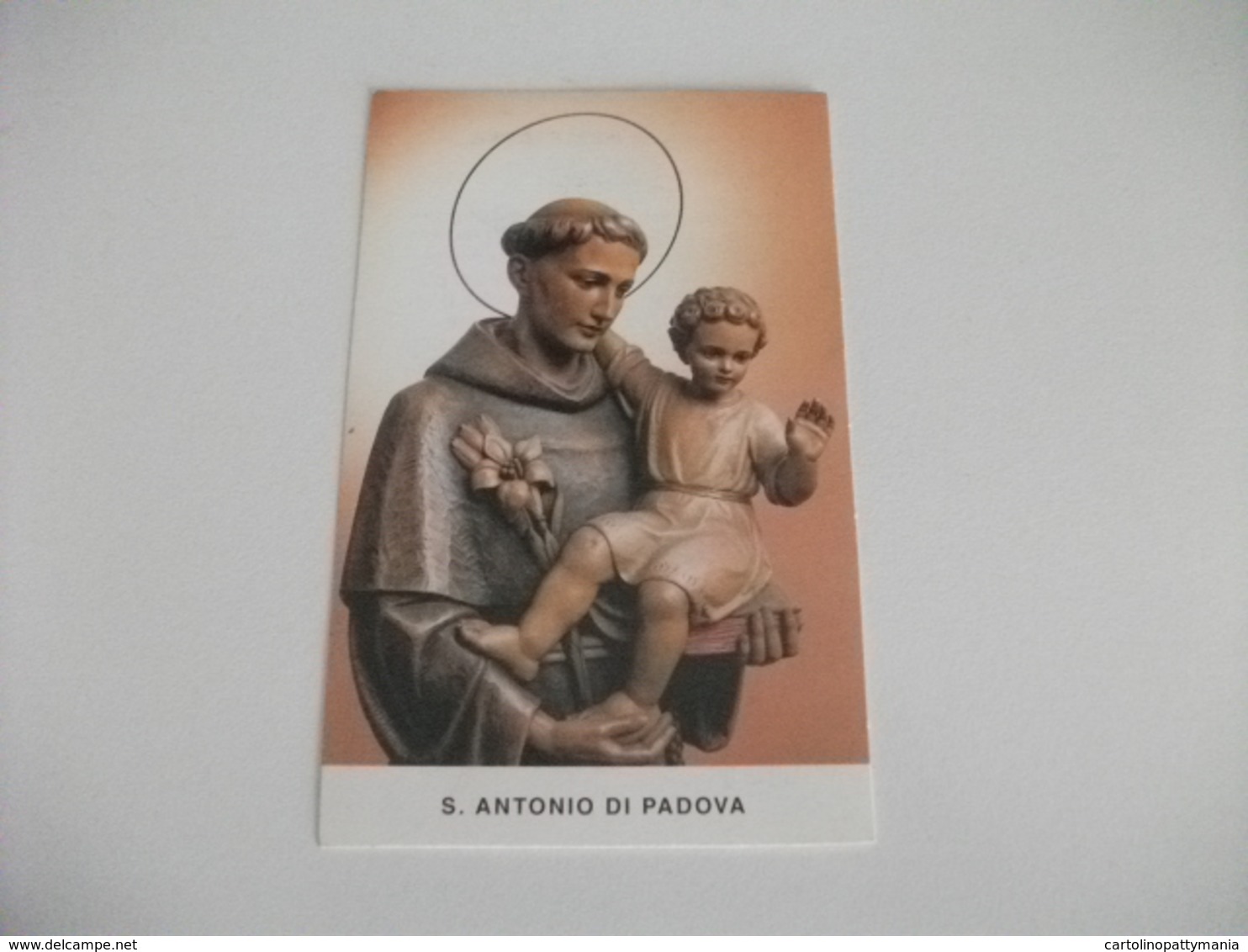 SANTINO HOLY PICTURE SANT'ANTONIO DA PADOVA PREGHIERA - Religione & Esoterismo