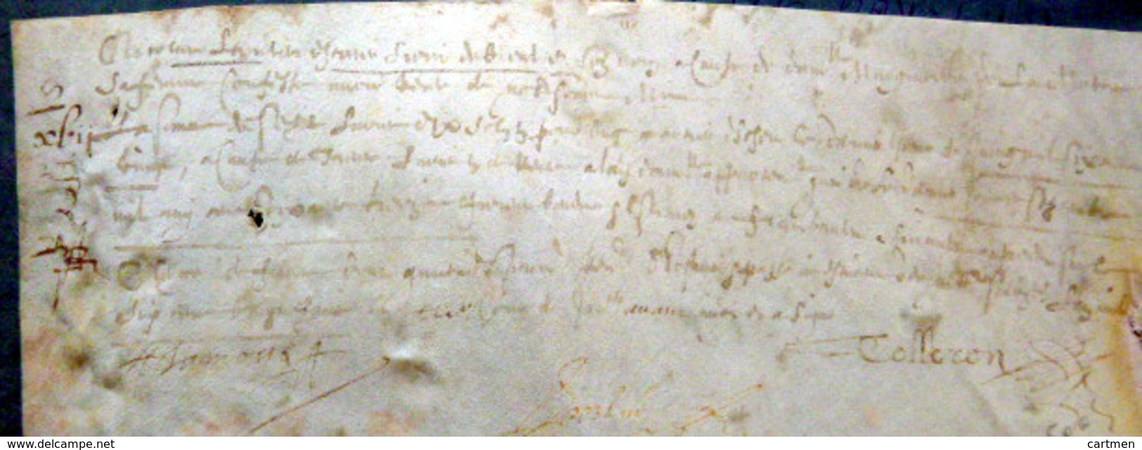 88 LIRONCOURT 1652 JEAN PIERROT CONFESSE  AVOIR VENDU A GRIGNANTOURT DES MAISONS  29 X 12 Cm - Documents Historiques