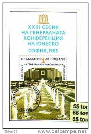 Bulgaria /Bulgarie   1985 UNESCO Assembly  S/S – Used / Gestemp.(O) - Blocchi & Foglietti