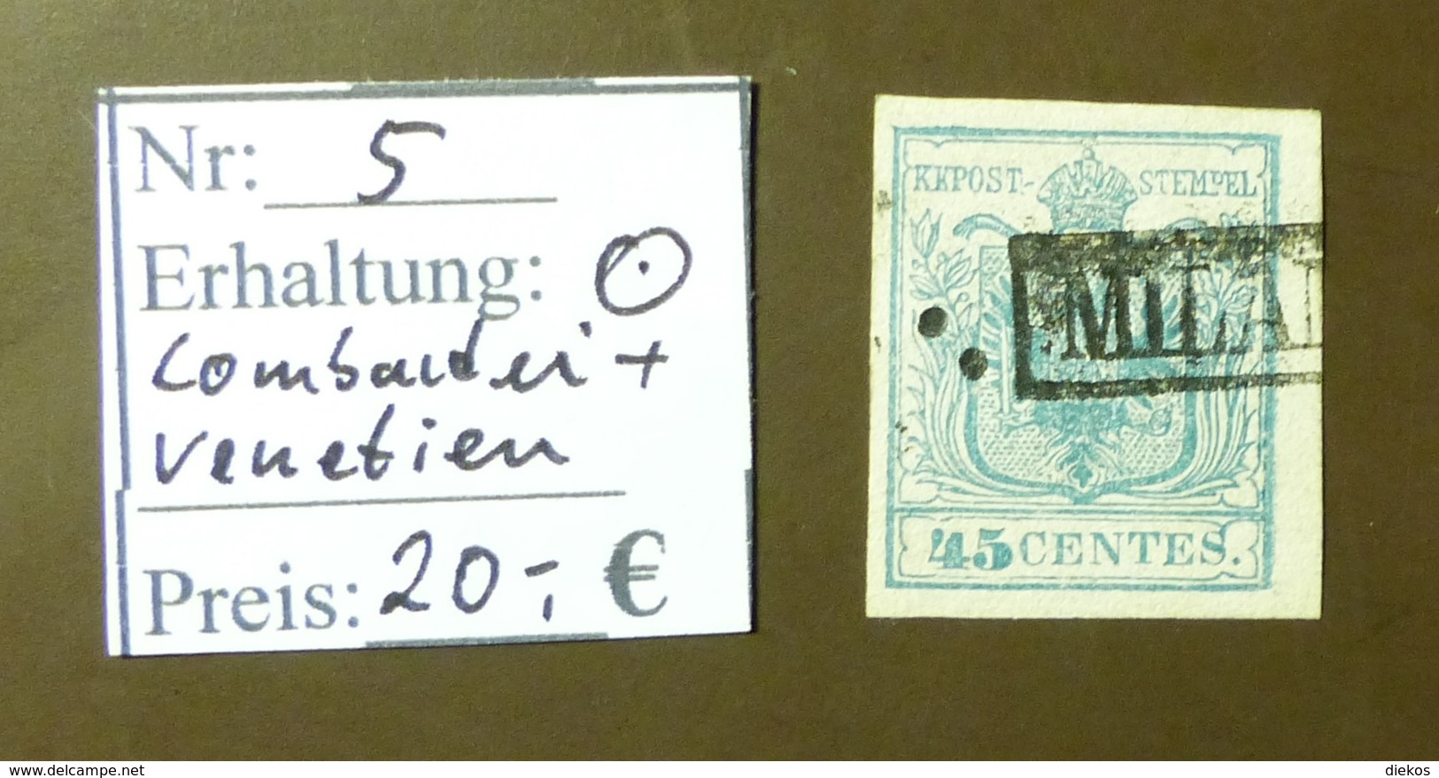 Lombardei Venetien   Michel Nr:  5  Gestempelt  #4996 - Eastern Austria