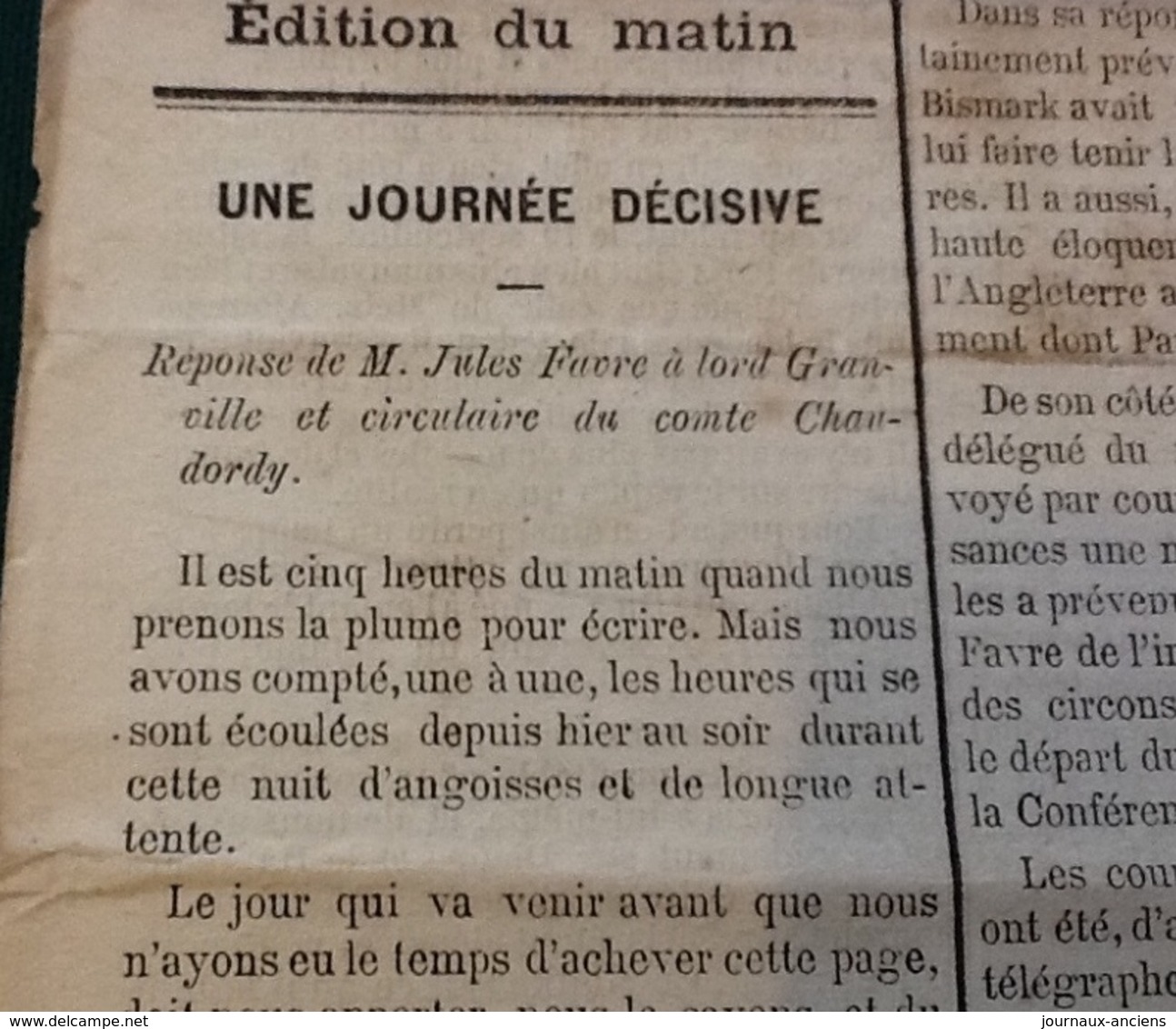 1871 Journal LA LIBERTÉ Du 18 Janvier - GUERRE DE 1870 - UNE JOURNÉE DÉCISIVE - SIÈGE DE PARIS - CAMP DE CONLIE - PIGEON - 1850 - 1899