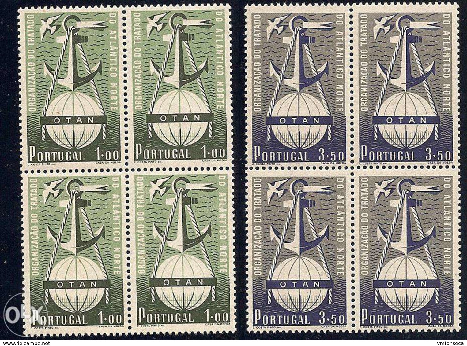 Portugal Birth Of NATO 1952 - Block Of 4 In Mint Never Hinged MNH Condition - Full Sheets & Multiples