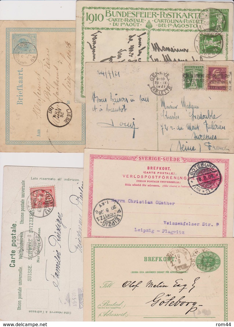 MONDE  LOT DE  65  lettres, cartes, entiers postaux  avant 1940