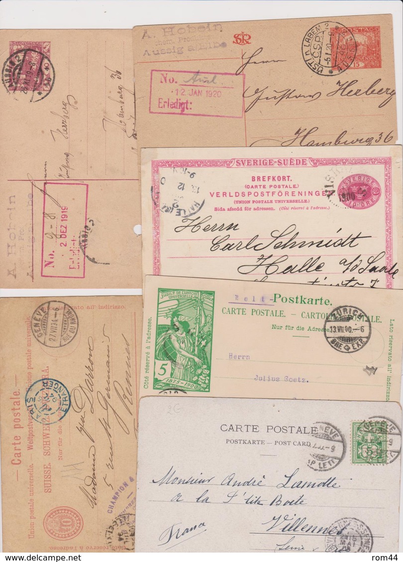 MONDE  LOT DE  65  lettres, cartes, entiers postaux  avant 1940