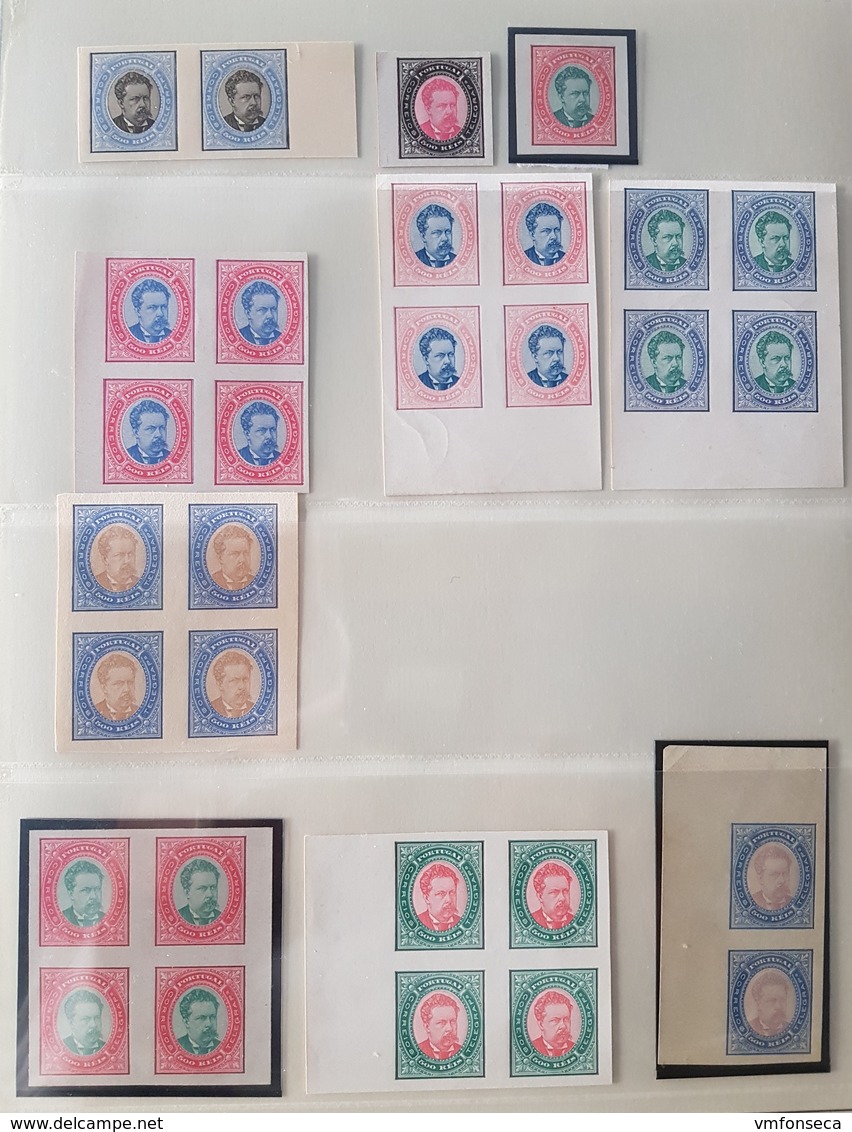 Portugal Accumulation Of Stamp Proofs, Essays And Some Reprints - Rare Lot - Proofs & Reprints