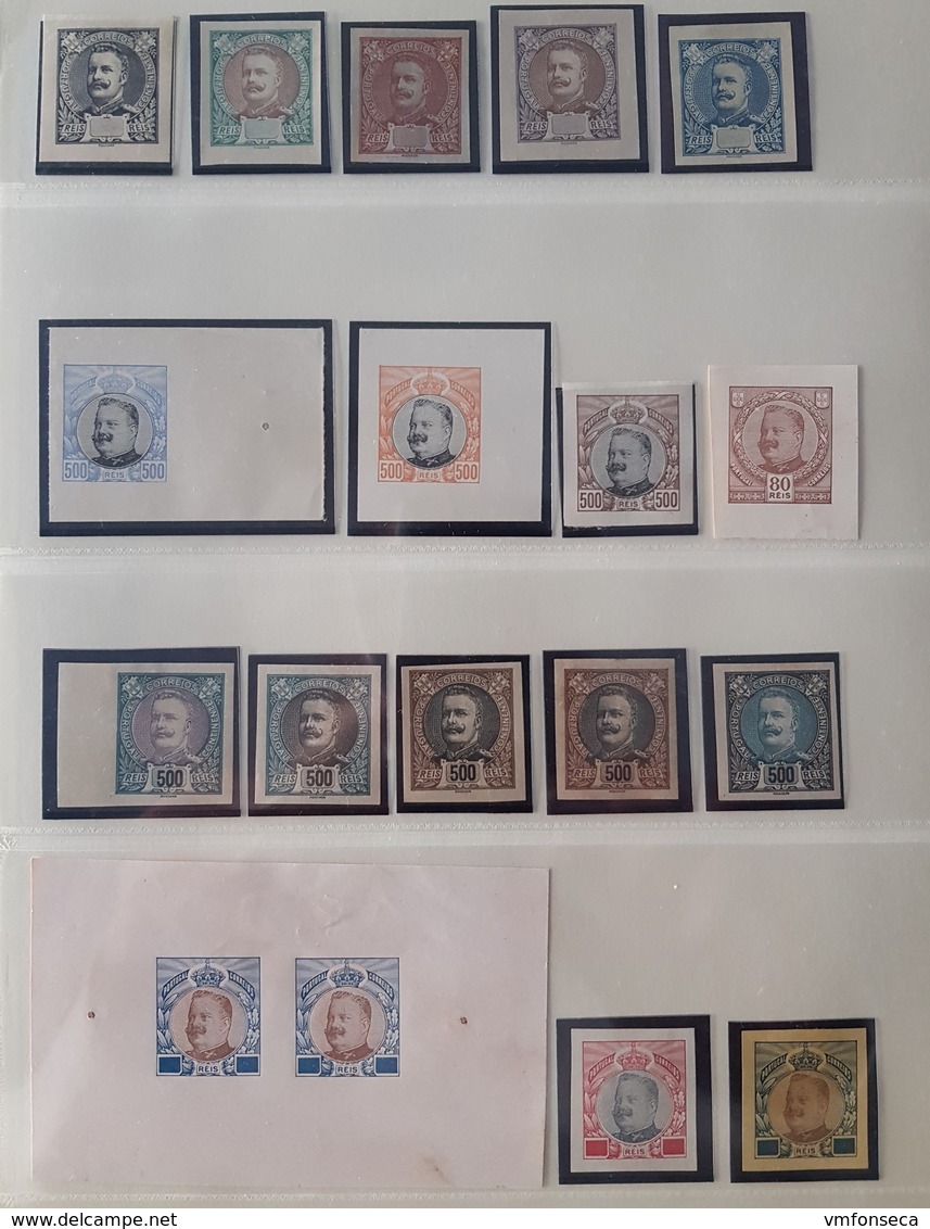Portugal Accumulation Of Stamp Proofs, Essays And Some Reprints - Rare Lot - Probe- Und Nachdrucke