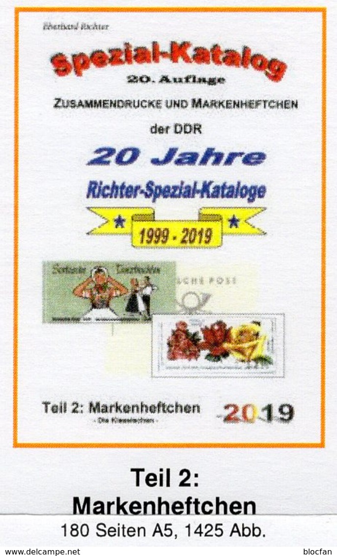 DDR 2019 Katalog Teil 2 RICHTER Neu 25€ Standard Markenheftchen+Abarten Booklet+error Special Catalogues Bf Germany - Catalogues