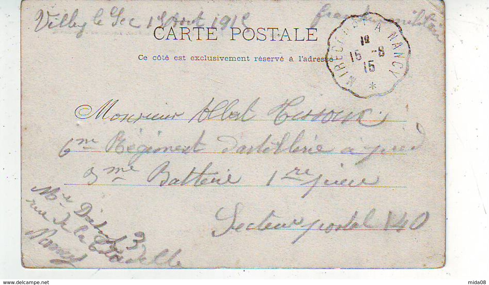 54. JARVILLE . LES HAUTS FOURNEAUX . USINE . PENICHES . Oblitération MIRECOURT A NANCY - Autres & Non Classés