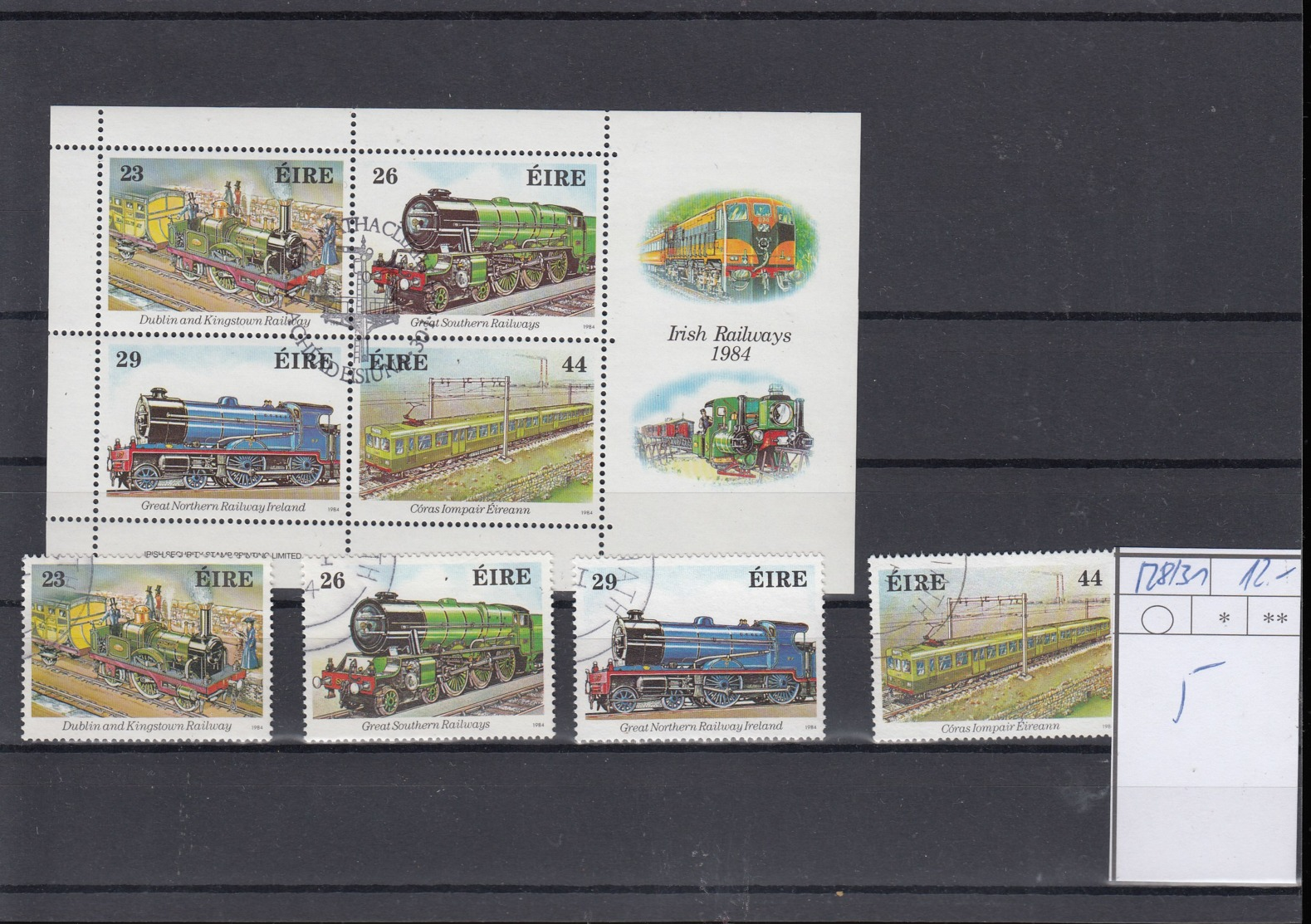 Irland Michel Cat.No. Used   528/531 + Sheet 5 - Oblitérés