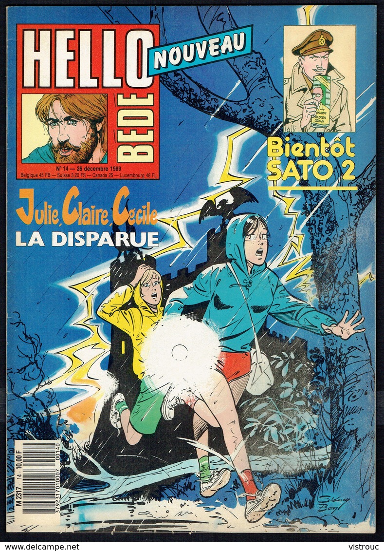 HELLO Bédé N° 14 -  Année 1989 - Couverture " JULIE, CLAIRE, CECILE " De SIDNEY Et BOM. - Autre Magazines