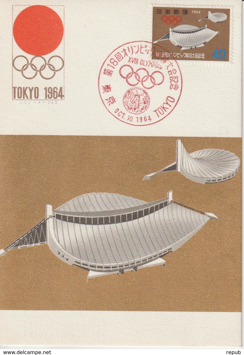 Japon Carte Maximum 1964 JO Tokyo Gymnase 789 - Maximumkarten