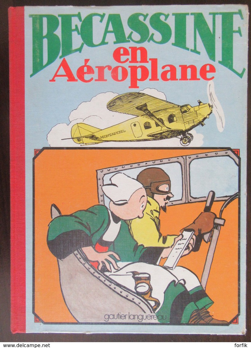 Bécassine (Caumery / Pinchon) - Bécassine En Aéroplane - Edition Récente (1992) - Dos Toilé Rouge - Bécassine