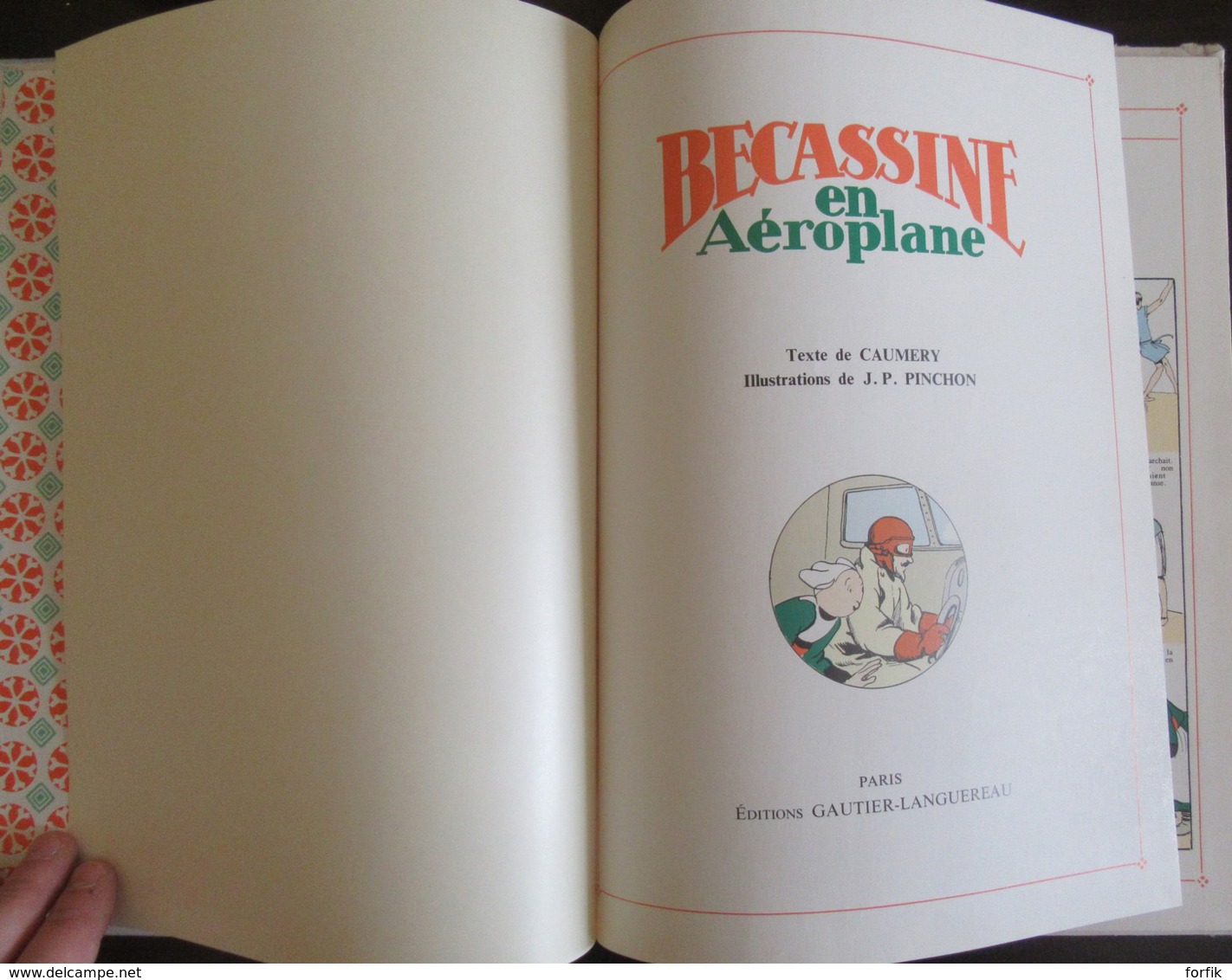 Bécassine (Caumery / Pinchon) - Bécassine En Aéroplane - Edition Récente (1992) - Dos Toilé Rouge - Bécassine