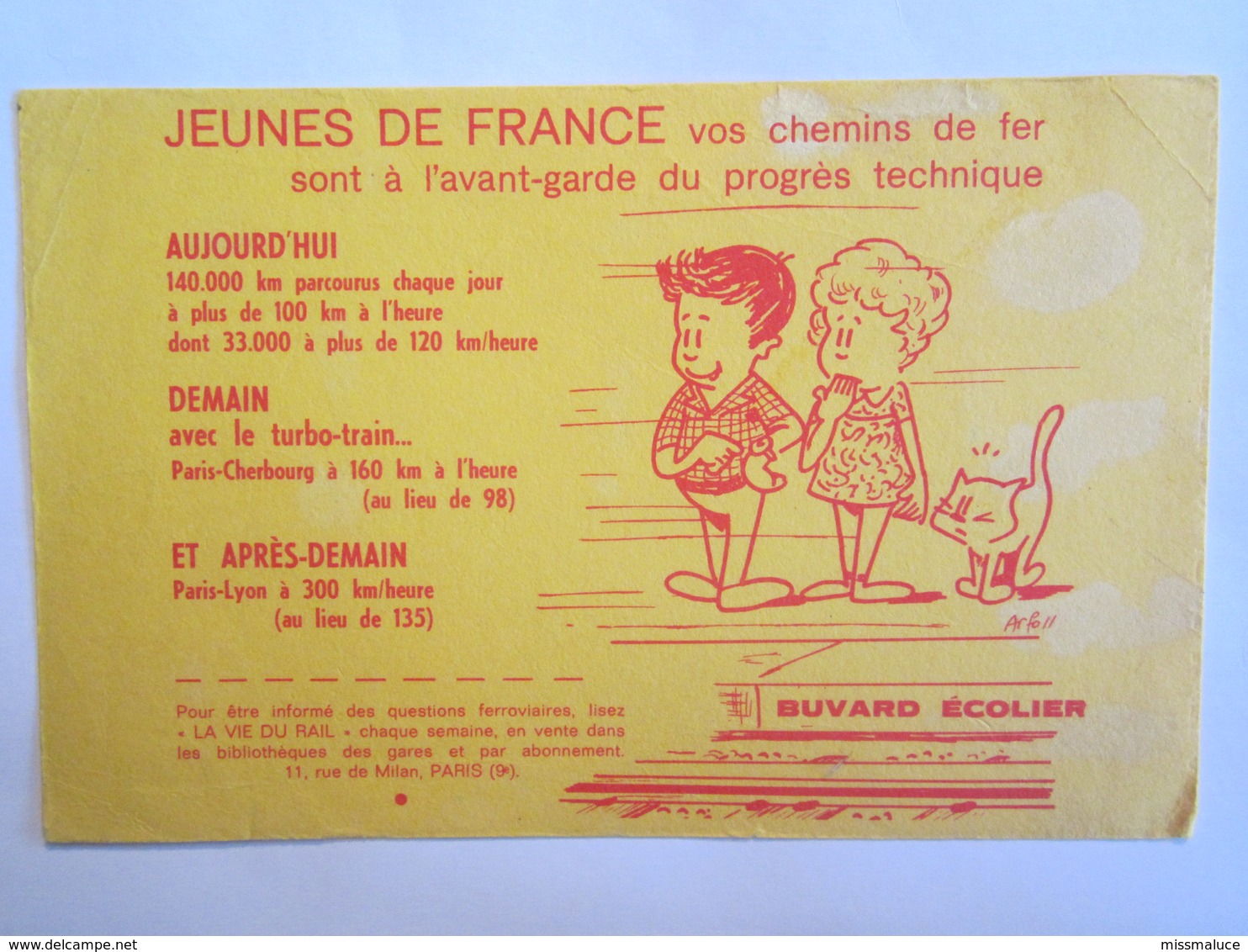 Publicité Buvard Buvards Jeunes De France La Vie Du Rail - Produits Ménagers