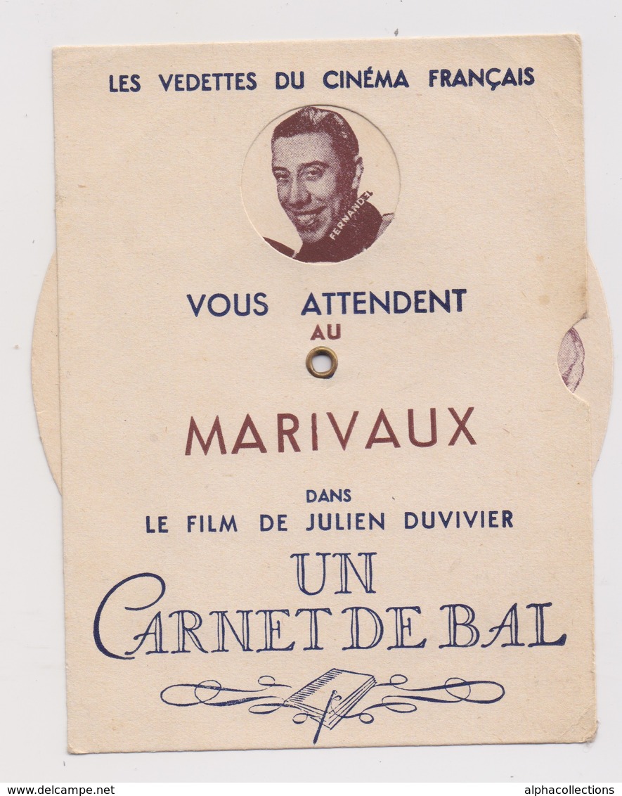 VEDETTES De CINEMA Dans CARNET De BAL Au MARIVAUX. Carte à Système. RAIMU, FERNANDEL, Françoise ROSAY, JOUVET, BELL.... - Entertainers