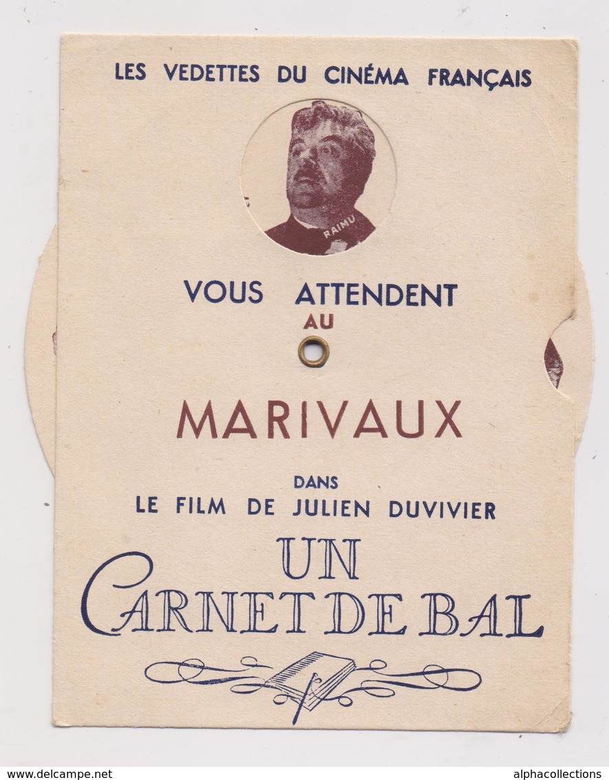 VEDETTES De CINEMA Dans CARNET De BAL Au MARIVAUX. Carte à Système. RAIMU, FERNANDEL, Françoise ROSAY, JOUVET, BELL.... - Entertainers