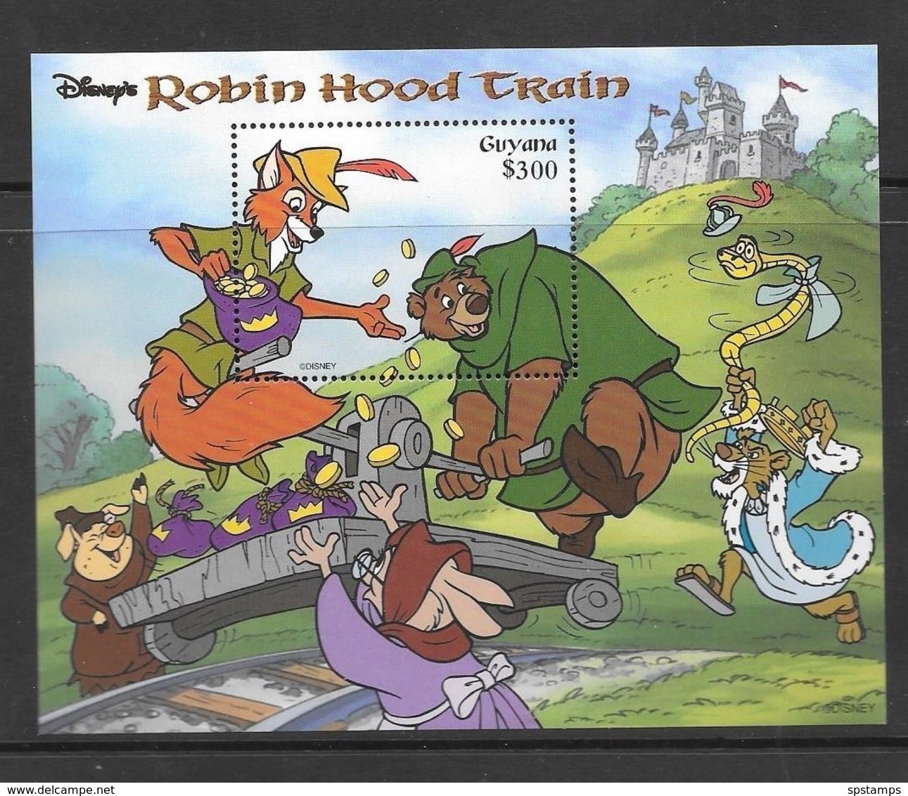 Disney Guyana 1999 Robin Hood Train MS MNH - Disney