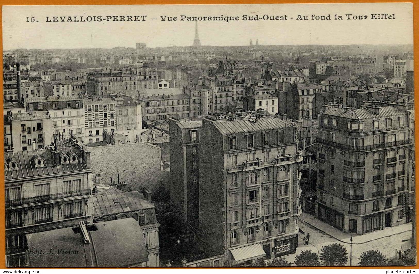 92 / LEVALLOIS PERRET - Vue Panoramique Sud-ouest (vers La Tour Eiffel) - Suresnes