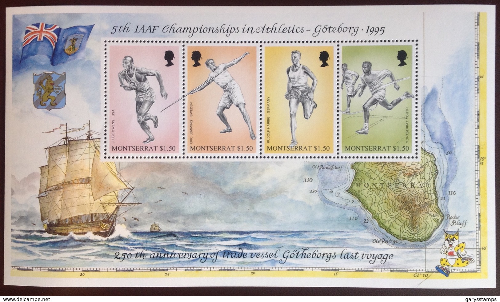 Montserrat 1995 Athletics Sports Sheetlet MNH - Montserrat