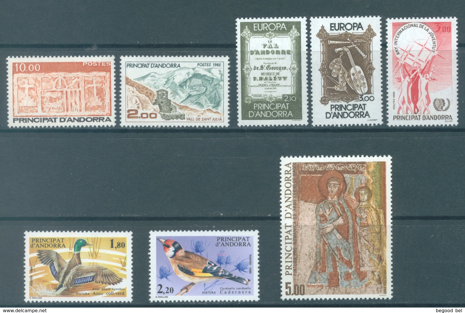 ANDORRE - MNH/** - 1985 - YEAR COMPLETE - Yv 337-344 -  Lot 19127 - Années Complètes